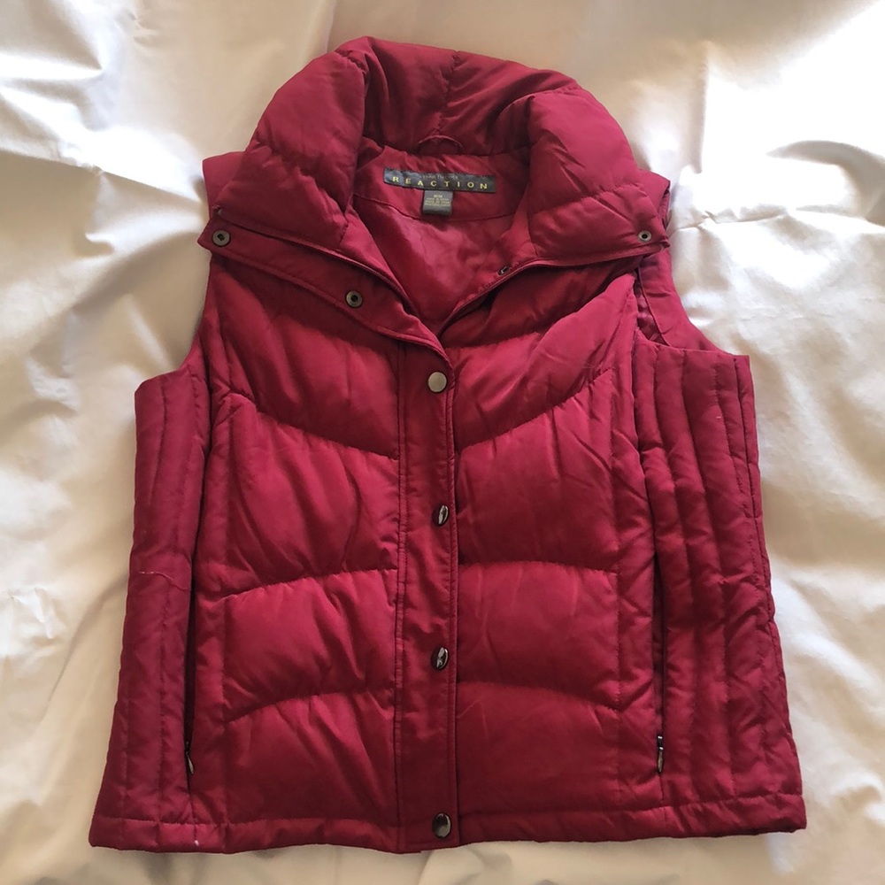 Kenneth Kole red down vest.